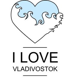 Футболка I Love Vladivostok (голубое сердце)