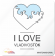 Магнит I Love Vladivostok (голубое сердце)